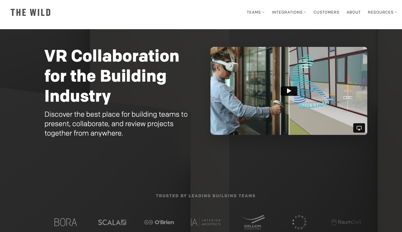 The Wild immersive collaboration platform
